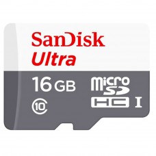 SanDisk Class10 48mb/s Ultra MicroSDHC UHS-I Memory Card - 16GB (Item No: SDSQUNB016GGN3M)